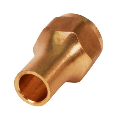EVERFLOW 3/8" Long Nut for Flare Pipe Fittings; Brass F41L-38
